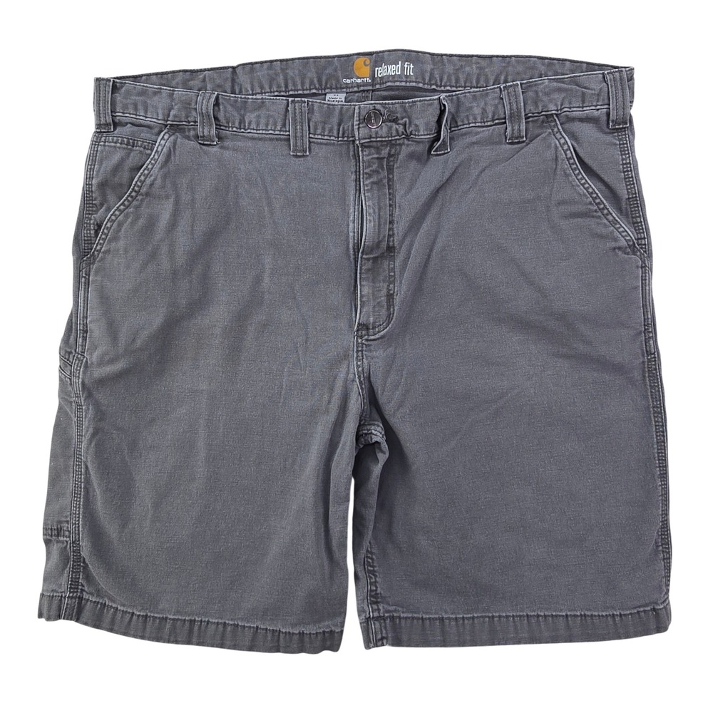 Carhartt Relaxed Fit Canvas Shorts Mens 44 Grey Rugged Flex Workwear 102514-039